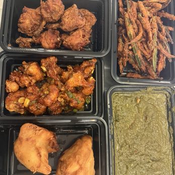 Taaza Indian Bistro - Cauliflower, lollipops, veg Samosa, fried okra - Indian Near Me - Clemmons, North Carolina Taaza Indian Bistro - Cauliflower, lollipops, veg Samosa, fried okra - Indian Near Me - Clemmons, North Carolina