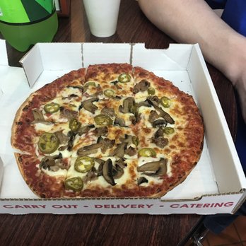 Pizza Primo - Pepperoni, mushroom and jalapeño.  Always good. - Pizza Near Me - Worthington, Ohio