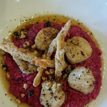 Foxhole Culinary Tavern - Scallops and beet rissoto - New American Near Me - Austin, Texas Foxhole Culinary Tavern - Scallops and beet rissoto - New American Near Me - Austin, Texas