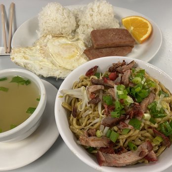 Sam Sato's - Small dry noodles with soup, traditional breakfast with spam. - Bakeries Near Me - Wailuku, Hawaii Sam Sato's - Small dry noodles with soup, traditional breakfast with spam. - Bakeries Near Me - Wailuku, Hawaii