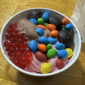 Sweet Frog - Large cup with 3 toppings ($15) - Ice Cream & Frozen Yogurt Near Me - Clovis, California