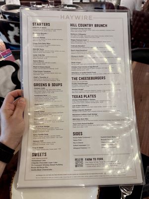 Menu photo 1 Haywire Austin, TX