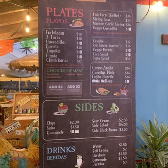 Guadalajara Grill - Menu board - Mexican Near Me - Laie, Hawaii