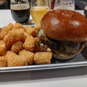 Brown Bag Burger - Cajun burger with tots - Burgers Near Me - Flagstaff, Arizona Brown Bag Burger - Cajun burger with tots - Burgers Near Me - Flagstaff, Arizona