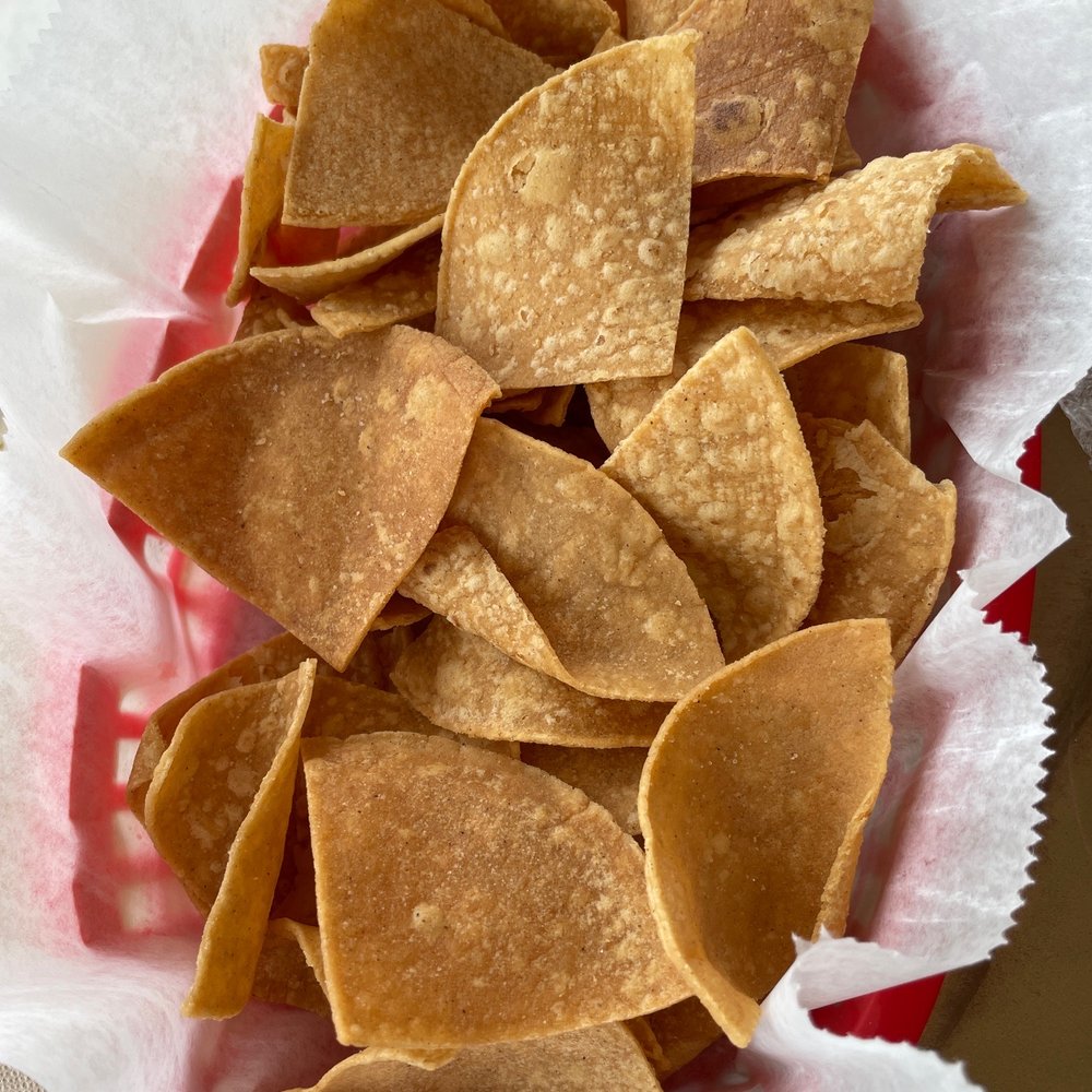 Fogata Street Tacos - Very crispy and over cooked chips. - Mexican Near Me - Ocoee, Florida Fogata Street Tacos - Very crispy and over cooked chips. - Mexican Near Me - Ocoee, Florida