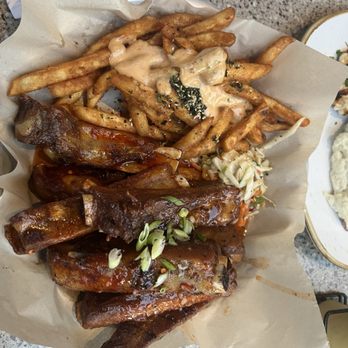 Lazy Dog Restaurant & Bar - Full rack of Sweet Spicy Sticky Ribs - New American Near Me - Irvine, California Lazy Dog Restaurant & Bar - Full rack of Sweet Spicy Sticky Ribs - New American Near Me - Irvine, California