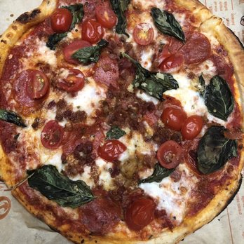 Blaze Pizza - Build your own pizza with pep, bacon, basil, tomatoes, garlic, oregano - Salad Near Me - Louisville, Kentucky