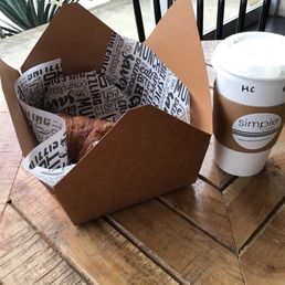 Ham and cheese croissant with hot beverage. Ham and cheese croissant with hot beverage.