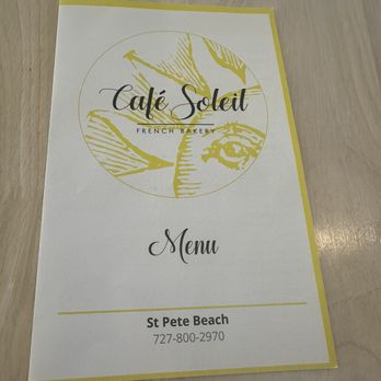 Cafe Soleil - The menu - Bakeries Near Me - St. Pete Beach, Florida Cafe Soleil - The menu - Bakeries Near Me - St. Pete Beach, Florida
