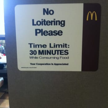 McDonald's - a no loitering please sign - Fast Food Near Me - Stroudsburg, Pennsylvania McDonald's - a no loitering please sign - Fast Food Near Me - Stroudsburg, Pennsylvania