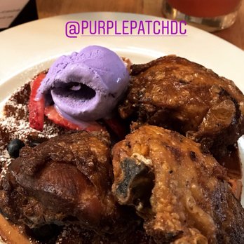 Purple Patch - Chicken and Waffles with Ube Ice Cream - Filipino Near Me - Washington, DC, District of Columbia