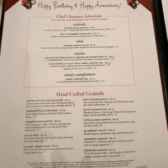 Ruth's Chris Steak House - It's the little touches. A personalized menu to help us celebrate my birthday AND our 10th anniversary. - Steakhouses Near Me - Palm Desert, California Ruth's Chris Steak House - It's the little touches. A personalized menu to help us celebrate my birthday AND our 10th anniversary. - Steakhouses Near Me - Palm Desert, California
