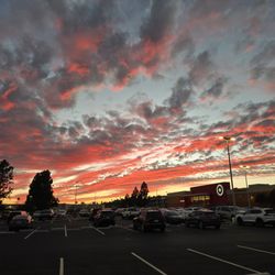 Target - Beautiful evening in the target parking lot