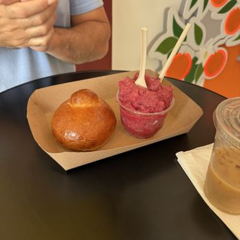 Zagara Gelato - Mixed berry granita with brioche - Gelato Near Me - St. Petersburg, Florida Zagara Gelato - Mixed berry granita with brioche - Gelato Near Me - St. Petersburg, Florida