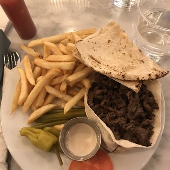 cedars restuarant chicha lounge - Beef shawarma plate with fries - Lebanese Near Me - Fairfax, Virginia cedars restuarant chicha lounge - Beef shawarma plate with fries - Lebanese Near Me - Fairfax, Virginia