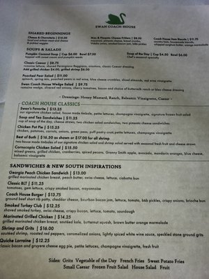 Menu photo 1 Swan Coach House Atlanta, GA