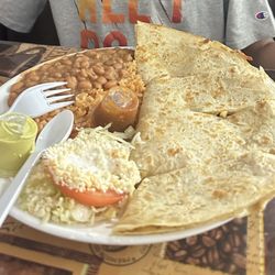 Chicken Quesadilla plate, delicious and hot, each part of the quesadilla had chicken and cheese in the right proportions, great find