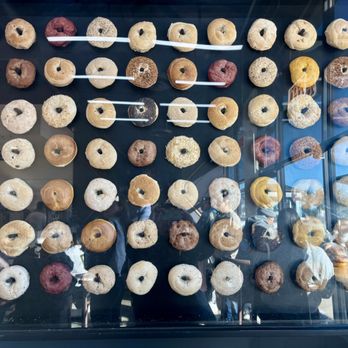Cassidys Corner Cafe - Wall of bagels - Bagels Near Me - Eastvale, California