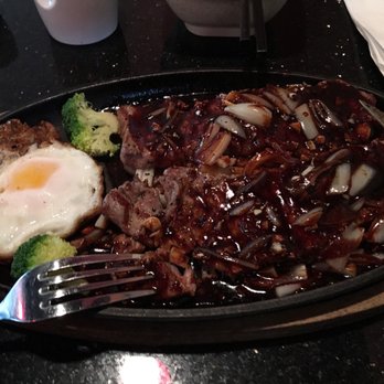 Kobe Seafood & Steakhouse - NY steak sizzling plate 10oz - Japanese Near Me - Great Falls, Montana Kobe Seafood & Steakhouse - NY steak sizzling plate 10oz - Japanese Near Me - Great Falls, Montana