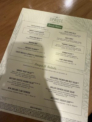 Menu photo 1 Spruce Farm & Fish Boulder, CO