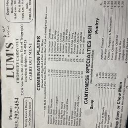 Great menu with great prices for Ty's amount of food you get! Great menu with great prices for Ty's amount of food you get!