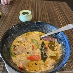 Bistro Saffron - Half eaten. So much meat and Egg plant is amazing. The Cashew Chicken was amazing too!
