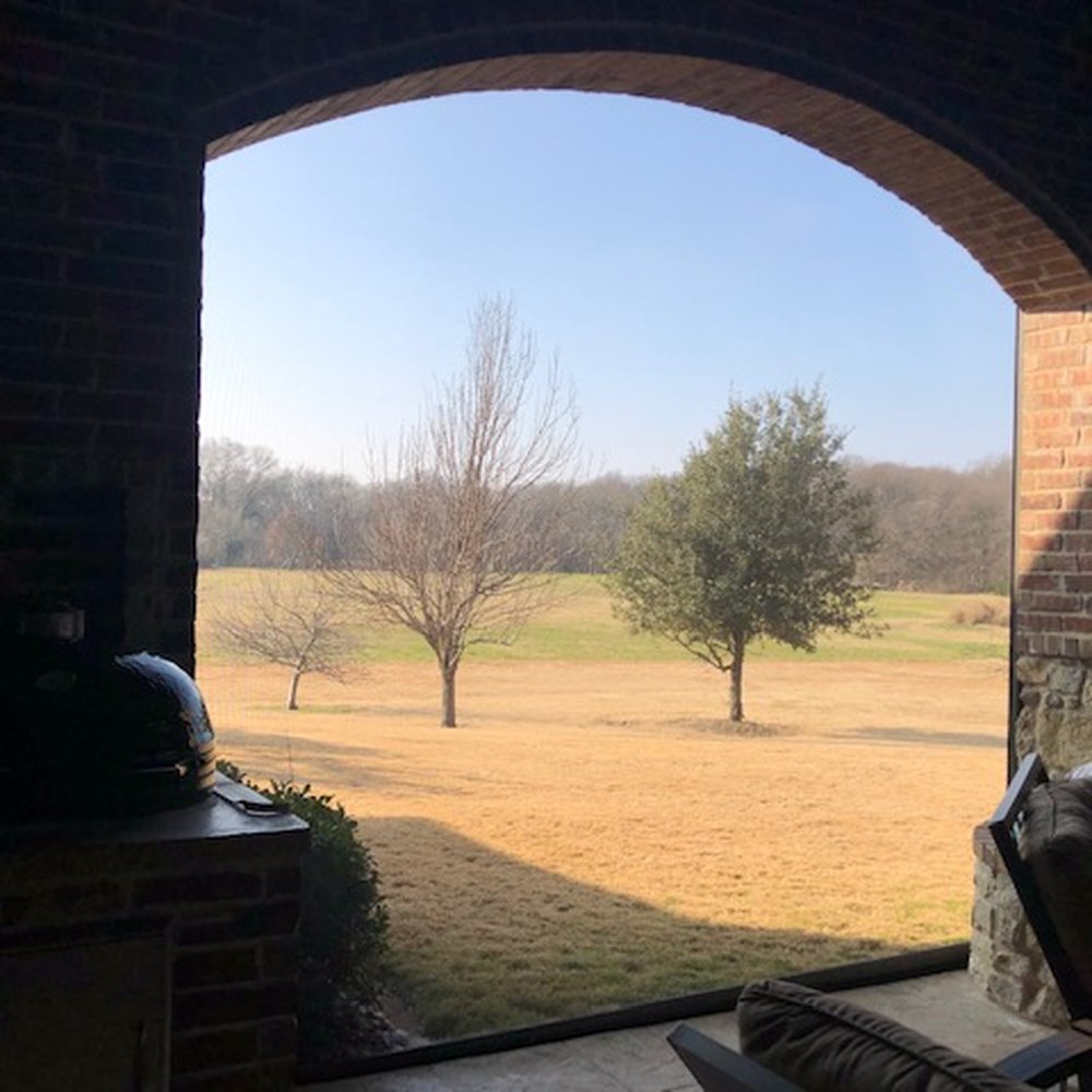 Texas Shade - The view from the patio looking out. - Shades & Blinds Near Me - Saginaw, Texas Texas Shade - The view from the patio looking out. - Shades & Blinds Near Me - Saginaw, Texas