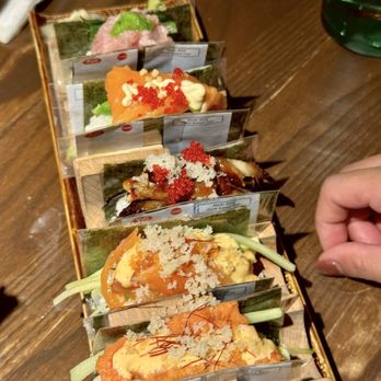 Sakaki Izakaya - Hand roll variety - Sushi Bars Near Me - Arlington, Virginia Sakaki Izakaya - Hand roll variety - Sushi Bars Near Me - Arlington, Virginia