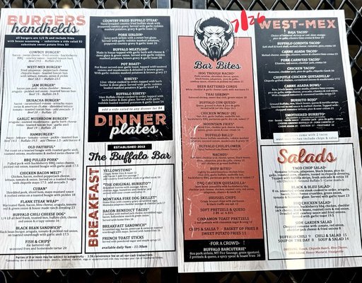 Menu photo 2 The Buffalo Bar West Yellowstone, MT Menu photo 2 The Buffalo Bar West Yellowstone, MT