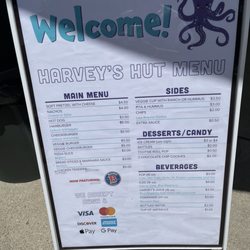 Lunch options at the concession stand
