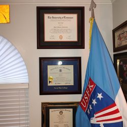 One Price Framing - The newest diploma is at the top. One Price Framing did a great job!