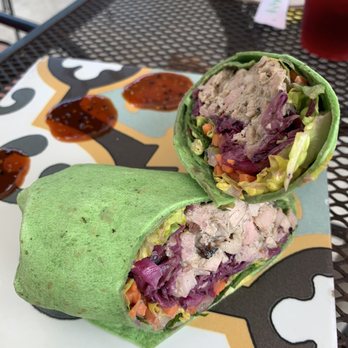 Spires Market - Jerk chicken wrap - Vegetarian Near Me - Rincon, Puerto Rico Spires Market - Jerk chicken wrap - Vegetarian Near Me - Rincon, Puerto Rico