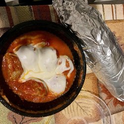 Da Vinci's Italian Grill - Meatball Parm with the Toasted Roll on side. :)