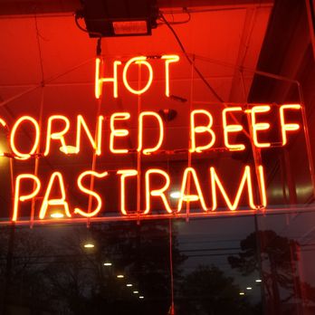 Irv's 33 Delicatessen - Hot Corned Beef Pastrami neon sign in front window - Delis Near Me - Neptune, New Jersey Irv's 33 Delicatessen - Hot Corned Beef Pastrami neon sign in front window - Delis Near Me - Neptune, New Jersey