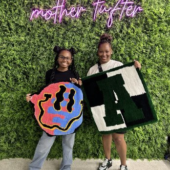 Tufting House - My cousin and I after we completed our rugs. - Arts & Crafts Near Me - Fort Lauderdale, Florida Tufting House - My cousin and I after we completed our rugs. - Arts & Crafts Near Me - Fort Lauderdale, Florida