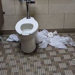 Restrooms are disgusting.