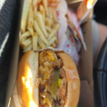 In-N-Out Burger - Cheeseburger Animal style with chilies. - Burgers Near Me - Boise, Idaho In-N-Out Burger - Cheeseburger Animal style with chilies. - Burgers Near Me - Boise, Idaho