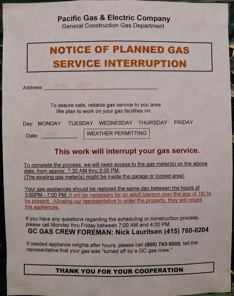 Slide of PG & E