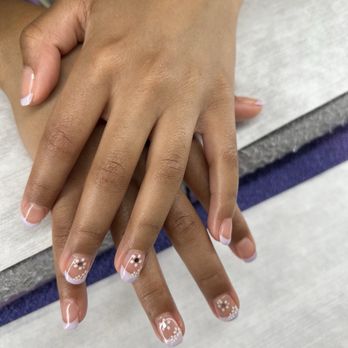 US Nail - My daughters polished Nails with sticker designs - Nail Salons Near Me - Vernon, Connecticut