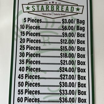 Starbread Bakery - February Menu 2024 - Bakeries Near Me - Cerritos, California