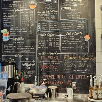 Soul Caffeine - a menu on a blackboard - Coffee & Tea Near Me - Daphne, Alabama