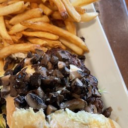 Mushroom Fondue Burger