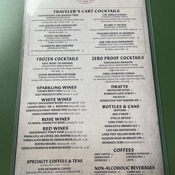 Traveler's Cart - Menu - Cocktail Bars Near Me - Houston, Texas