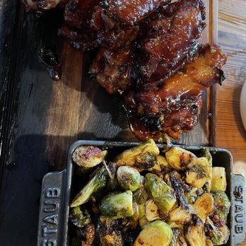 Pik Nik BBQ - Wings and Brussels Sprouts w/ Bacon - Barbeque Near Me - Tarrytown, New York Pik Nik BBQ - Wings and Brussels Sprouts w/ Bacon - Barbeque Near Me - Tarrytown, New York