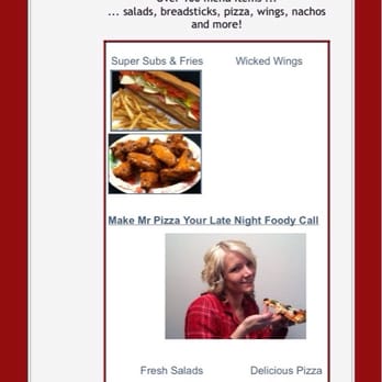 Mr. Pizza - The extent of the site is this. You can't click on anything plus I would wanna share a pizza with that girl on there. - Pizza Near Me - Ypsilanti, Michigan