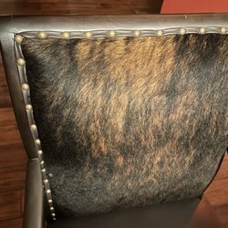 The Look; Fine Hill Country Furnishings - Cowhide dining chair back