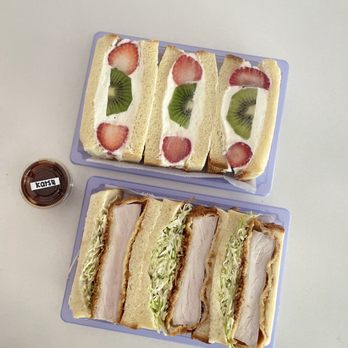 Choo Sando Omakase - strawberry/kiwi + katsu - Sandwiches Near Me - Austin, Texas