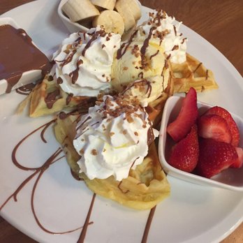 Cacao 70 - The Choco-nut waffle. - Desserts Near Me - Quebec, Quebec