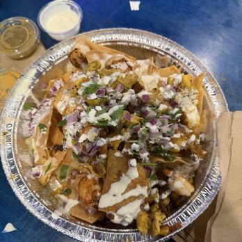 Miches de la Baja - Surf & Turf Nachos with chicken $15.95 - Mexican Near Me - Torrance, California