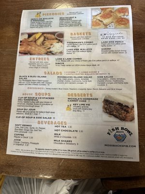 Menu photo 1 Mossbacks Put In Bay, OH